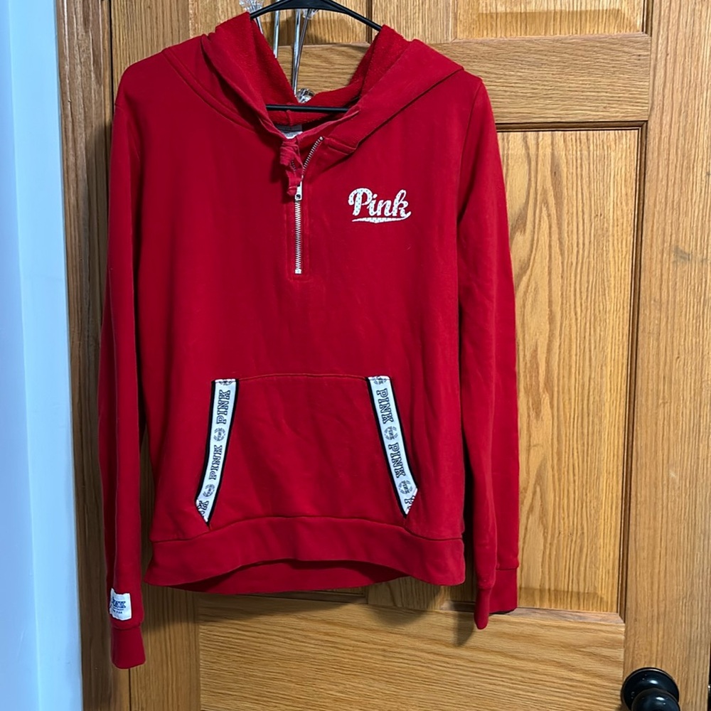 Pullover, Pink, Red/white